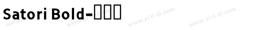 Satori Bold字体转换